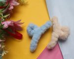 Sky Blue & Cream Fuzzy Hair Clip Combo – Soft Hues, Dreamy Vibes - Image 2