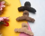 Faux Fur Hair Claw Clips