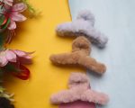 Faux Fur Hair Claw Clips