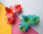 Tropical Bloom Hair Claw Clips – Set of 2