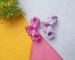 Dreamy Petal Hair Claw Clips – Pink & Purple Combo - Image 2