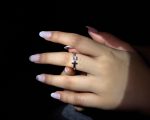 Celestia Dual Charm Adjustable Ring – Zircon & Black Cross Combo - Image 4