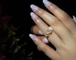 Eternal Spark Duo – Silver Bow Ring & Golden Heart Ring Combo - Image 2