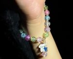 Pastel Dream Crackle Bead Bracelet with Cinnamoroll Charm (Pack of1 ) - Image 3