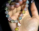 Sweet Sparkle Crackle Bead Bracelet with Hello Kitty Charm (Pack of 1) - Image 2
