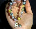 Magical Pastel Crackle Bead Bracelet with Unicorn Charm (Pack of 1) - Image 2