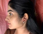 Trendy Twisted Textured Gold Hoop Earrings