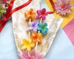 Vibrant Bloom Hair Accessory Bouquet – 6 Pieces