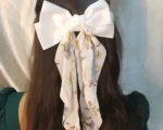 Blossom Whisper White Bow Clip