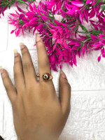 Elegant Dual Ball Anti-Tarnish Ring