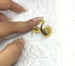 Gold Shell-Inspired Adjustable Anti-Tarnish Ring - Image 3