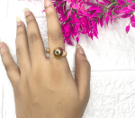 Elegant Dual Ball Anti-Tarnish Ring - Image 4