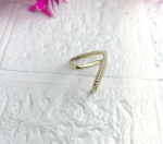 Golden V-Shaped Anti-Tarnish Ring