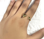 Gold-Tone Anti-Tarnish Adjustable Ring - Image 4