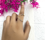 Golden V-Shaped Anti-Tarnish Ring - Image 3