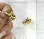 Double Heart Anti-Tarnish Gold Earrings - Image 2