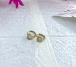 Golden Heart Anti-Tarnish Hoop Earrings - Image 2